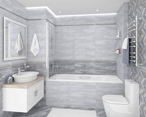 Бордюр Allure серый 6*60см Laparet купить
