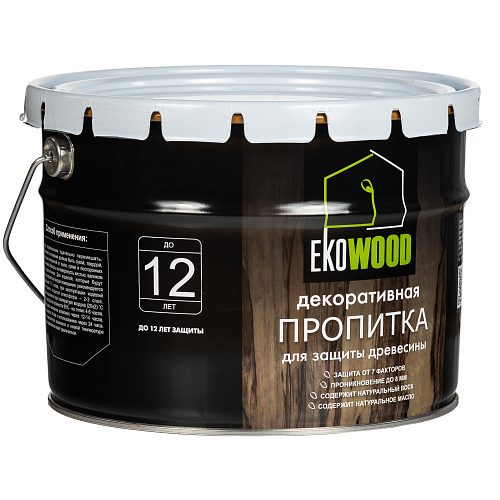 Пропитка декоративная для древесины EKOWOOD золотистый дуб (9л) купить
