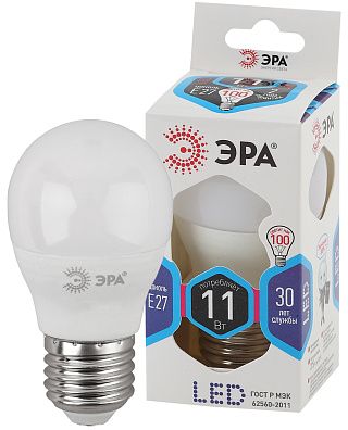 Лампа светодиодная ERA LED smd P45-11Вт-840-Е27  купить