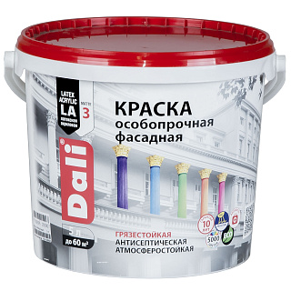 Краска для фасадов особопрочная DALI база С матовая - 5 л купить