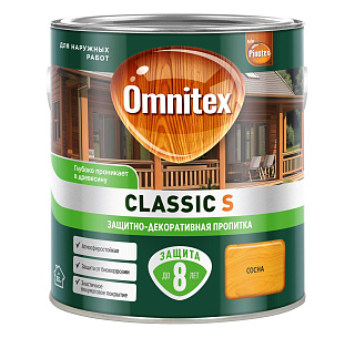Пропитка защитно-декоративная Omnitex Classic S by Pinotex сосна 2.5л 50037210 купить