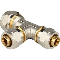 Тройник переходной обжим для металлопластиковых труб 26*20*20 Stout SFS-0010-262020