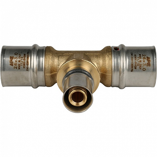 Тройник переходной прессовой для металлопластиковых труб 26*16*26 Stout SFP-0005-261626 купить