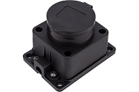 Колодка для удлинителя GSB-16-1-G-IP44 каучук 16А 1роз С/З черная General 470026 