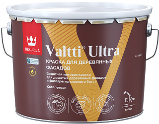 Краска для деревянных фасадов  VALTTI ULTRA матовая белая база A Tikkurila 700014130 (9л) купить