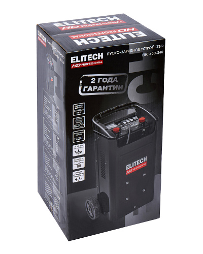 Пуско-зарядное устройство ELITECH HD EBC 400/240 230В 12-24В пуск.ток 240А купить