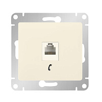 Розетка Schneider GLOSSA GSL00281T телефон 1*RJ11 бежевый