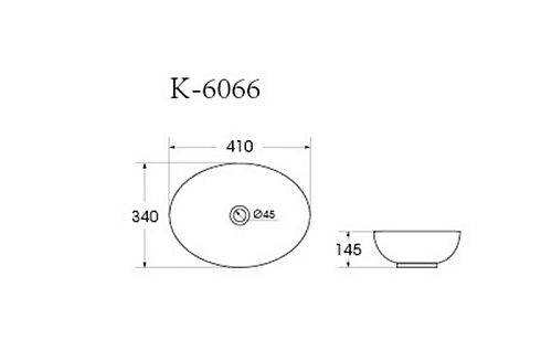Раковина накладная K-M6066LGE светло-зеленый матовый 410*340*145мм HOLLER 342962 купить