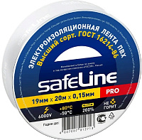 Изолента 19мм*20м белая Safeline 88568