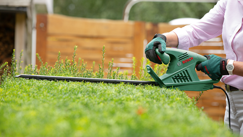 Кусторез (мотоножницы) электрические Bosch EasyHedgeCut 55 450Вт 550мм ф16мм для живой изгороди (0600847C02) купить