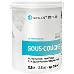 Грунтовка для декоративных покрытий Vincent Decor Sous couche - 2.5 л Грунтовка для декоративных покрытий Vincent Decor Sous couche - 2.5 л