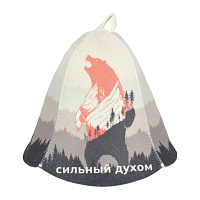 Шапка банная "Сильный духом" Банные штучки 41496