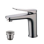 Смеситель для умывальника монолитный Lemark Bronx LM3706GM графит Смеситель для умывальника монолитный Lemark Bronx LM3706GM графит