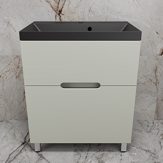 Тумба напольная Матис 70 олива 2 ящика с умывальником ASTI 70 антрацит Style Line ЛС-00002435/СС-00002471 купить