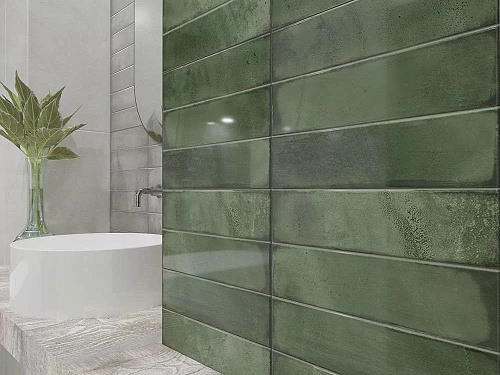 Плитка настенная Bricks Green 315*630мм AZORI купить