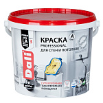 Краска для стен и потолков по штукатурке Dali Professional 3 акриловая белая (База А) 5 л