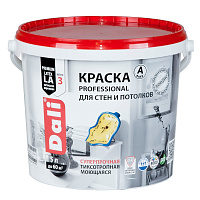 Краска для стен и потолков по штукатурке Dali Professional 3 акриловая белая (База А) 5 л