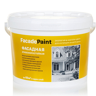 Краска фасадная Декарт FacadePaint белая - 10 кг купить