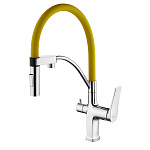 Смеситель для кухни с гибким изливом Lemark Comfort LM3074C-Yellow