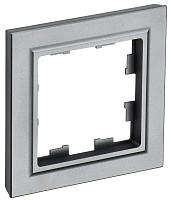 Рамка 1-местная BRITE РУ-1-БрС IEK 1494557 сталь