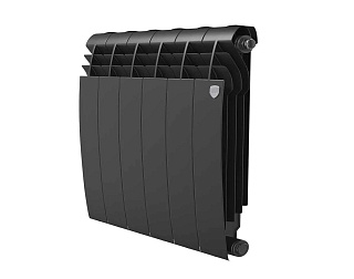 Радиатор биметаллический BiLiner B 500 6 секций Royal Thermo RTBB350006 черный купить