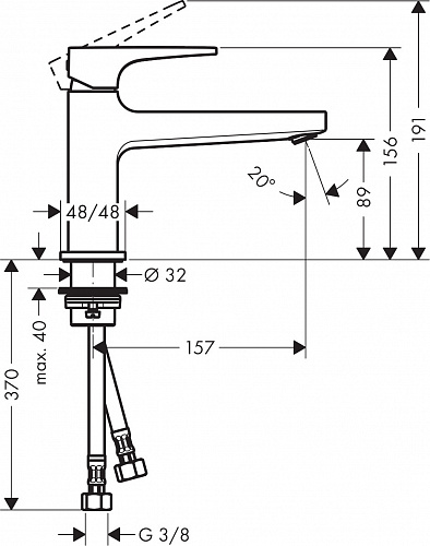 Смеситель HANSGROHE HG Metropol 100 32502000 для раковины  купить
