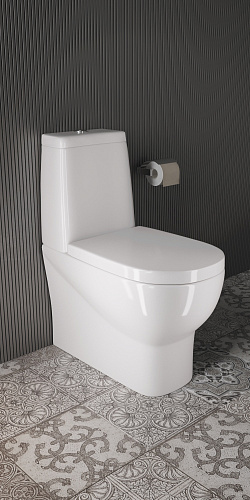 Унитаз-компакт INFINITY SL DM с сиденьем с микролифтом белый, Sanita Luxe INFSLCC01040522 купить