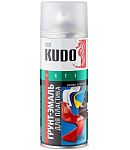 Грунт-эмаль аэрозольная Kudo для пластика RAL 9003 Белая 0.52 л