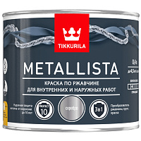 Краска по ржавчине Tikkurila METALLISTA серебряный 0.4 л
