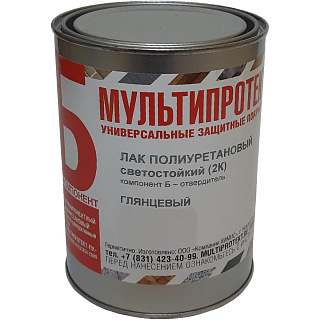 Лак ландшафтный МультиПротект-ПУ двухкомпонентный компонент Б глянцевый (0.43кг) купить