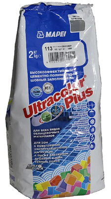 Затирка для плиточных швов Ultracolor Plus 113 темно-серый MAPEI 6011302А купить