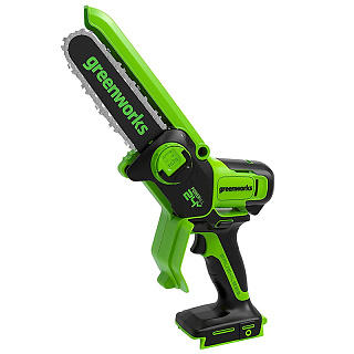 Цепная мини пила аккумуляторная Greenworks GD24CSMNX, 24V, 15см, бесщеточная, c 1хАКБ 4Ач и ЗУ (2008707UB) купить