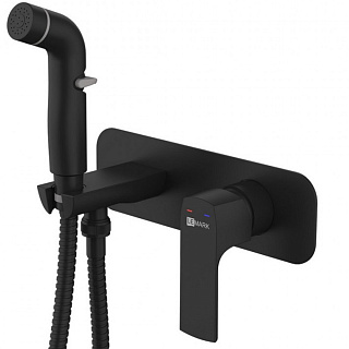 Смеситель для биде Lemark Ursus LM7220BL встраиваемый с гигиеническим душем черный купить