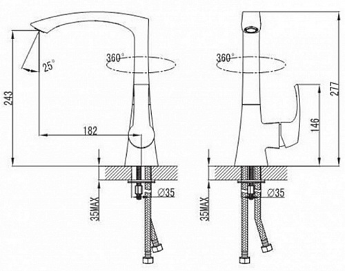 Смеситель для кухни SMARTsant Смарт-Прайм (SM113501AA) купить