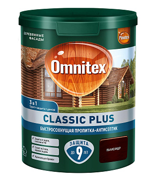 Пропитка-антисептик Omnitex by Pinotex Classic Plus 3 в 1 Палисандр 50035708 (0.9л) купить