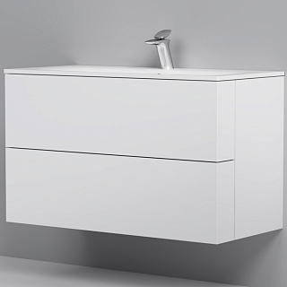 Тумба подвесная SPIRIT V2.0 с раковиной SPIRIT 100 белый глянец AM.PM M70AFHX1002WG купить