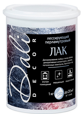 Лак перламутровый лессирующий Dali-Decor бесцветный - 1 кг купить