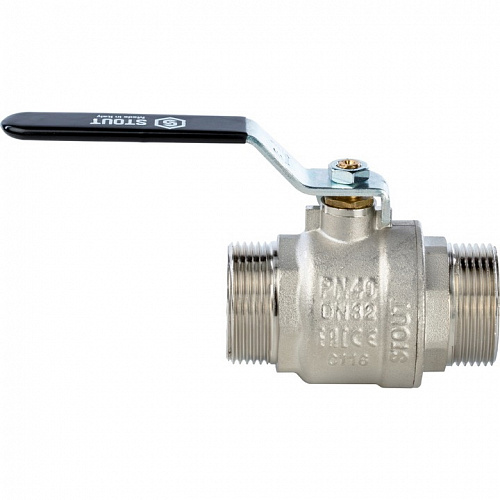 Кран шаровой полнопроходной Stout наружная резьба ручка рычаг 1 1/4" PN40 SVB-0005-000032 купить
