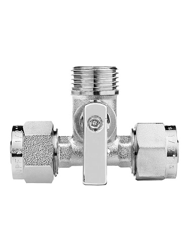 Кран шаровой трехпроходной 16*1/2"*16 Masterprof ИС.081203 купить
