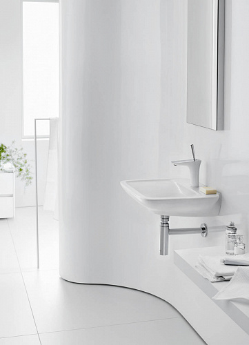 Смеситель HANSGROHE PuraVida 15070400 для раковины с низким изливом белый/хром купить