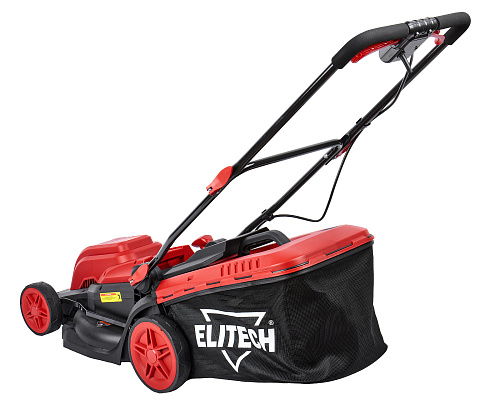 Газонокосилка электрическая Elitech ГЭ 1638ТК (корпус-композит) 1600Вт 3 режима 38см 25-75мм травосб. 35л (E1601.024.00) купить
