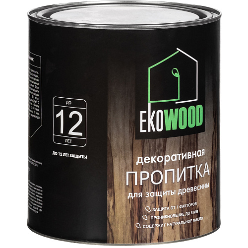 Пропитка декоративная для древесины EKOWOOD калужница (2.5л) купить