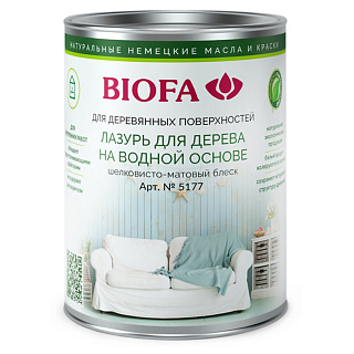 Лазурь для дерева водная Biofa белая 5177-11 (1л) купить