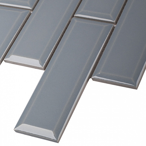 Мозаика керамическая Metro Bluish-Grey Glossy 45*145мм 29.5*28.7см Starmosaic купить