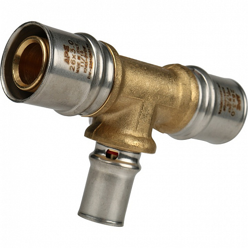Тройник переходной прессовой для металлопластиковых труб 26*16*26 Stout SFP-0005-261626 купить