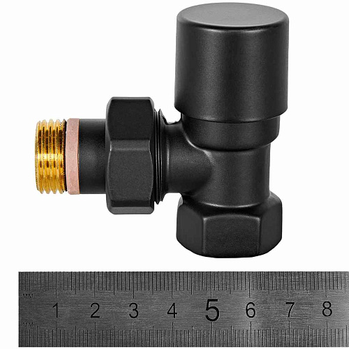 Клапан запорно-балансировочный Design угловой 1/2 черный Stout SVLD-0002-000015B купить