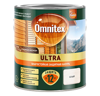Лазурь влагостойкая Omnitex by Pinotex Ultra Pinotex 50035856 Белый (2.5л) купить