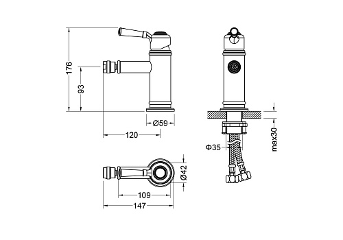 Смеситель КЛАССИК для биде Aquatek AQ1518CR купить