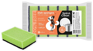 Губки для посуды Disco поролоновые Smart Choice 6 штук Spin&clean SC680312104 купить