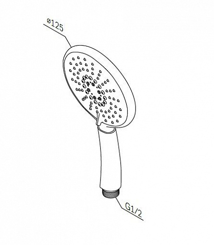 Душ ручной Bliss L 5 функций d125мм хром AM.PM F0253100 купить